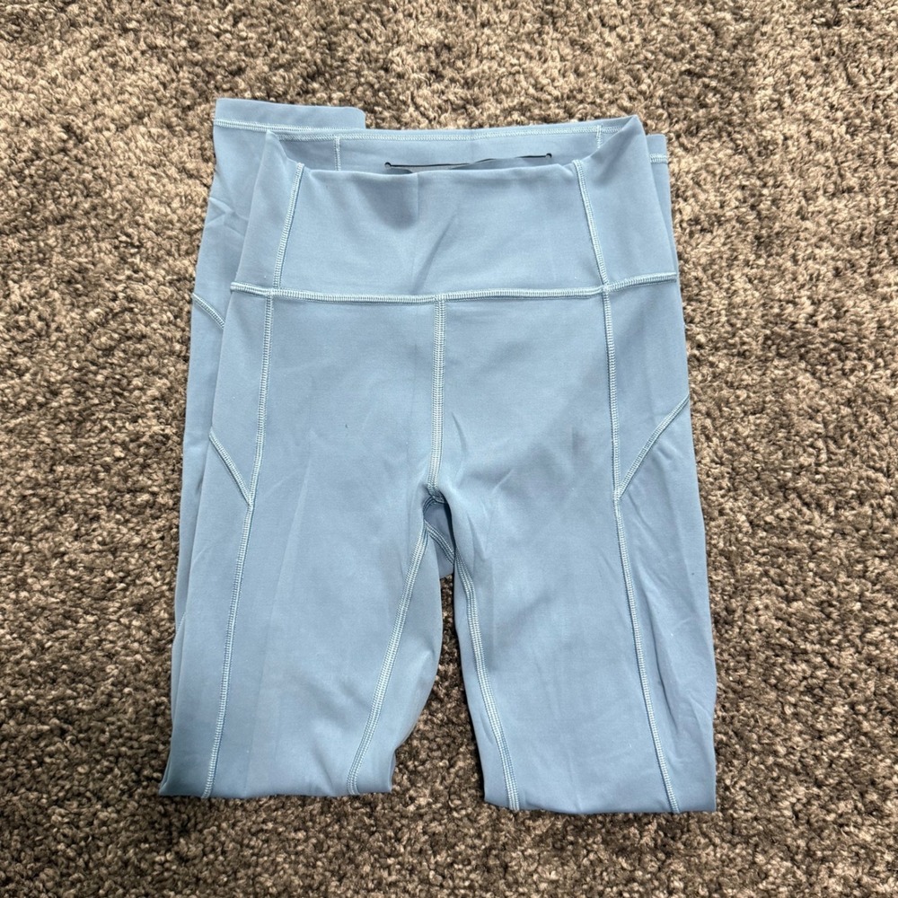 Athletic Lululemon All The Right Places Leggings Womens Blue Good Pockets Size 2 - Picture 3 of 5